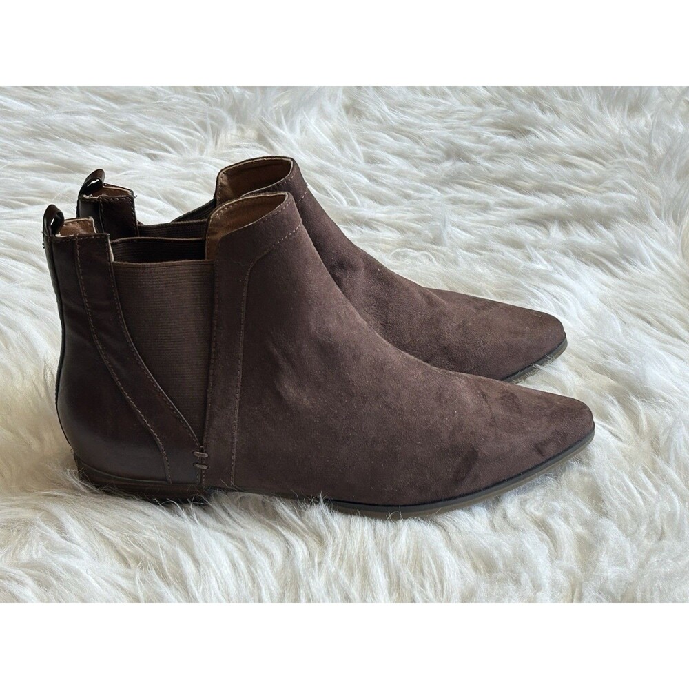 FARYL By Faryl Robin Women’s Size 7 Brown Faux Leather Ankle Boots Booties